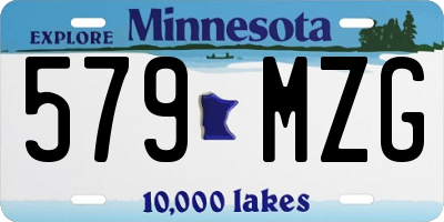 MN license plate 579MZG