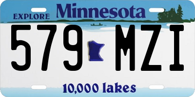 MN license plate 579MZI