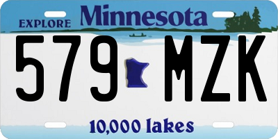 MN license plate 579MZK