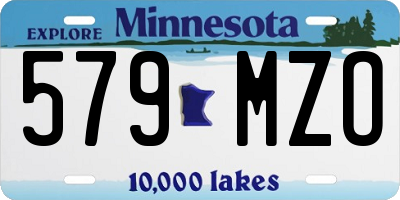 MN license plate 579MZO