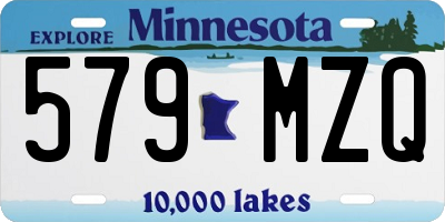 MN license plate 579MZQ