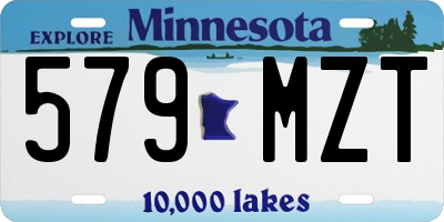 MN license plate 579MZT