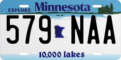MN license plate 579NAA