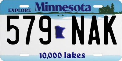 MN license plate 579NAK