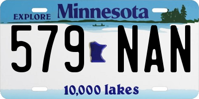 MN license plate 579NAN