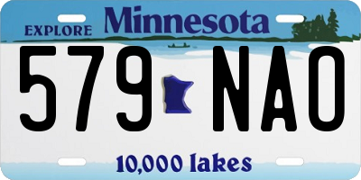 MN license plate 579NAO