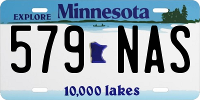 MN license plate 579NAS
