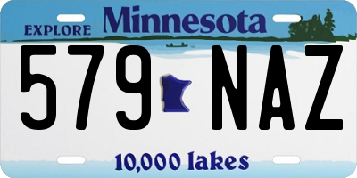 MN license plate 579NAZ
