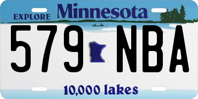 MN license plate 579NBA