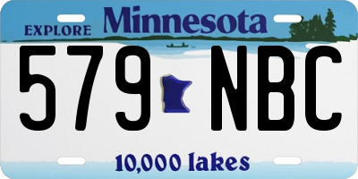 MN license plate 579NBC