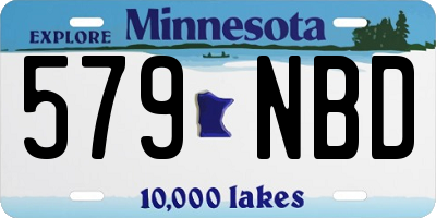 MN license plate 579NBD