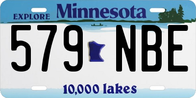 MN license plate 579NBE