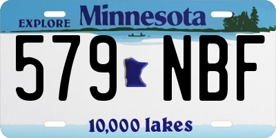 MN license plate 579NBF