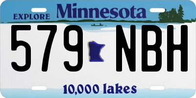 MN license plate 579NBH