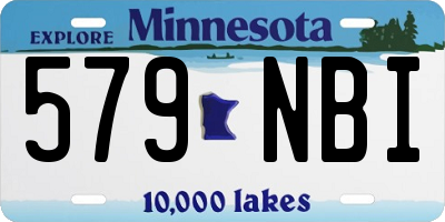 MN license plate 579NBI