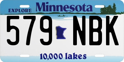 MN license plate 579NBK