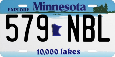 MN license plate 579NBL