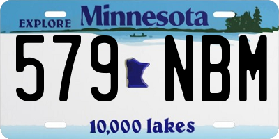 MN license plate 579NBM