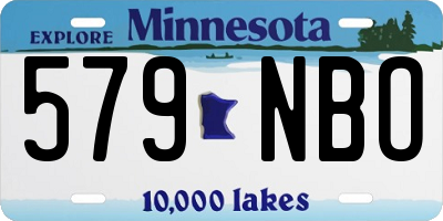 MN license plate 579NBO