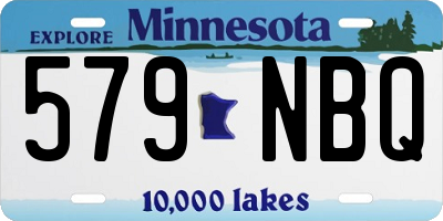 MN license plate 579NBQ