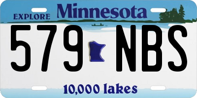 MN license plate 579NBS