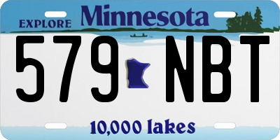 MN license plate 579NBT