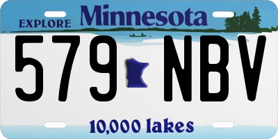 MN license plate 579NBV