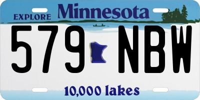 MN license plate 579NBW