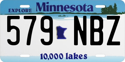 MN license plate 579NBZ