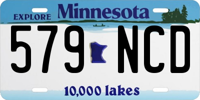 MN license plate 579NCD