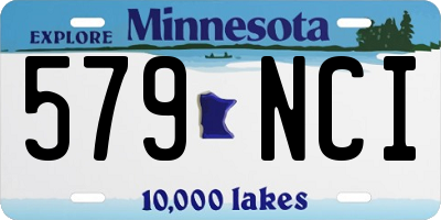 MN license plate 579NCI
