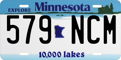 MN license plate 579NCM