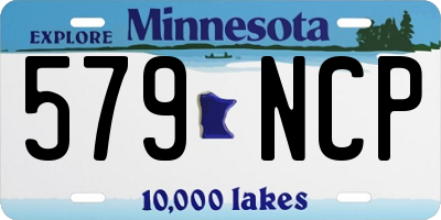 MN license plate 579NCP