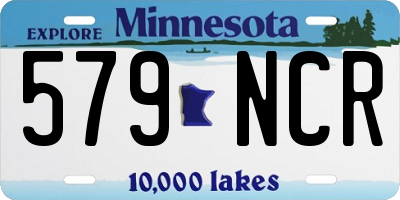 MN license plate 579NCR