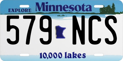 MN license plate 579NCS