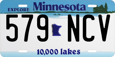 MN license plate 579NCV
