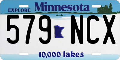 MN license plate 579NCX