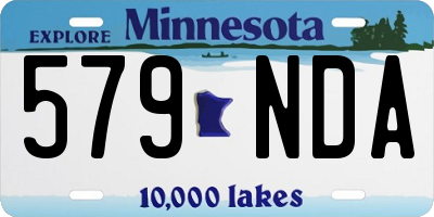 MN license plate 579NDA