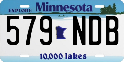 MN license plate 579NDB