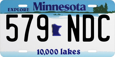 MN license plate 579NDC