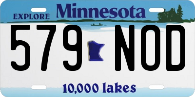 MN license plate 579NOD