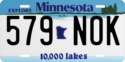 MN license plate 579NOK