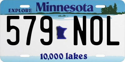MN license plate 579NOL