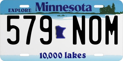 MN license plate 579NOM