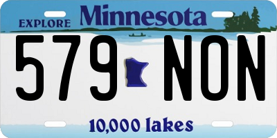 MN license plate 579NON