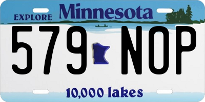 MN license plate 579NOP