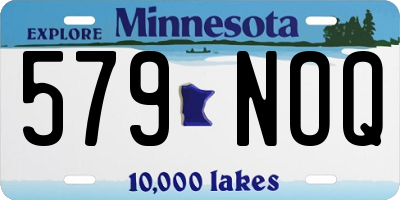 MN license plate 579NOQ