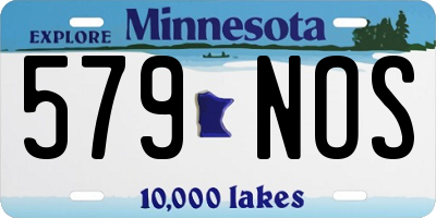 MN license plate 579NOS