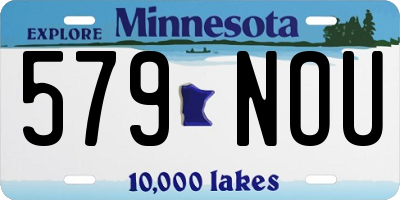 MN license plate 579NOU
