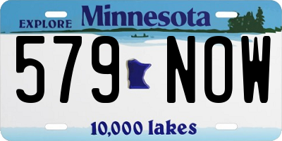 MN license plate 579NOW